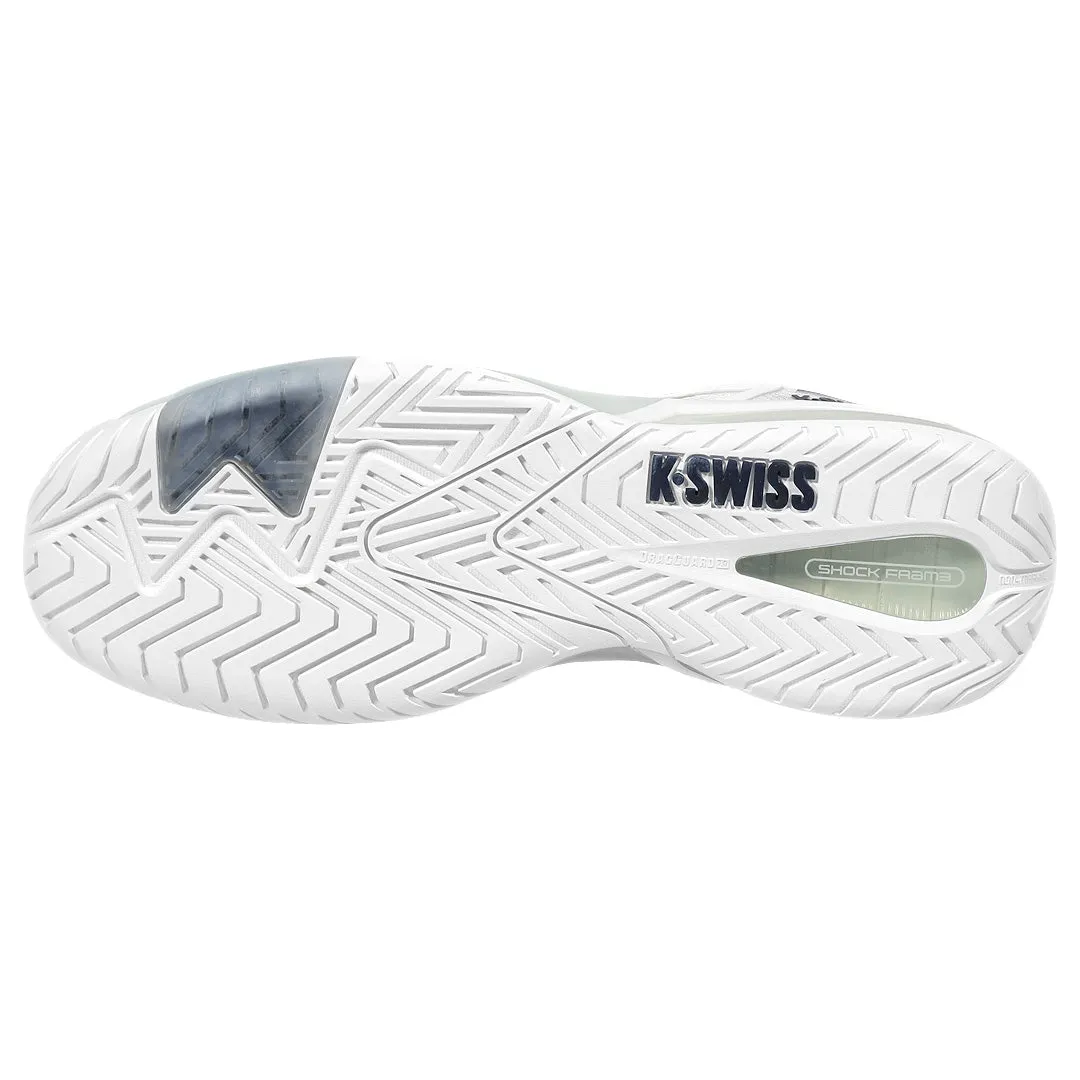 K-Swiss Men's Ultrashot 4 - White/Peacoat Airflow channels Multi Directional Grip Sole