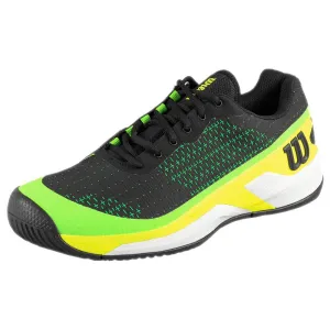 Wilson Men's Rush Pro Extra Duty - Black/Green Gecko Torsional Stability System Dual Density Midsole