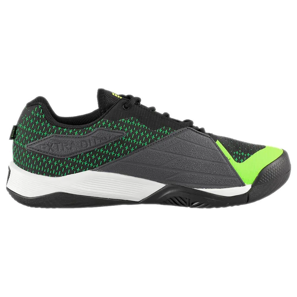 Anti Slip Outsole Quick drying material Wilson Men's Rush Pro Extra Duty - Black/Green Gecko
