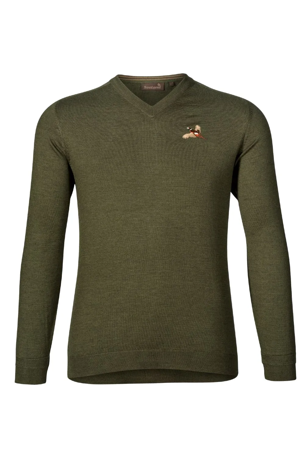 DoubleLayered Collar StainRepellentSurface Seeland Woodcock V-neck Pullover