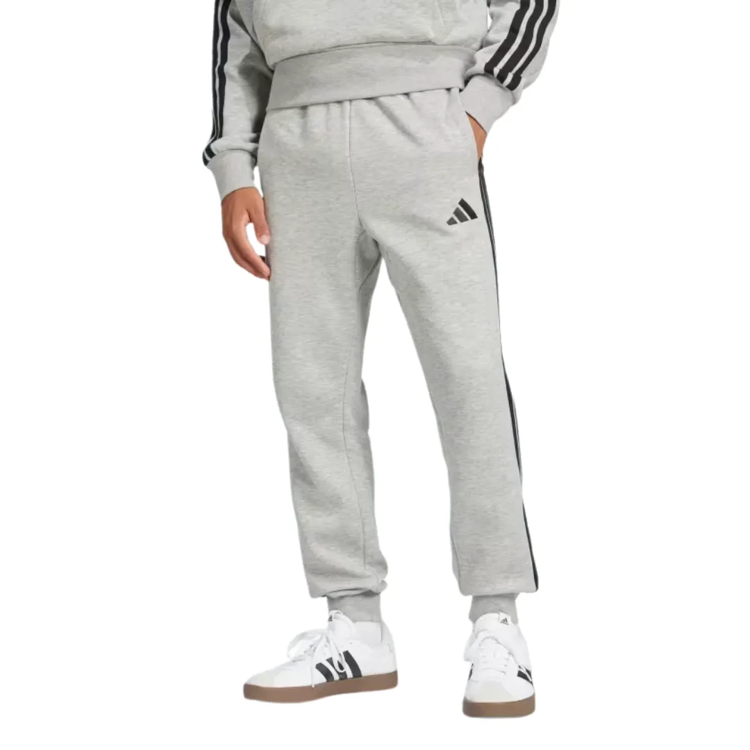ComfortFit Adidas Essential 3 Stripes Fleece Pants Gray