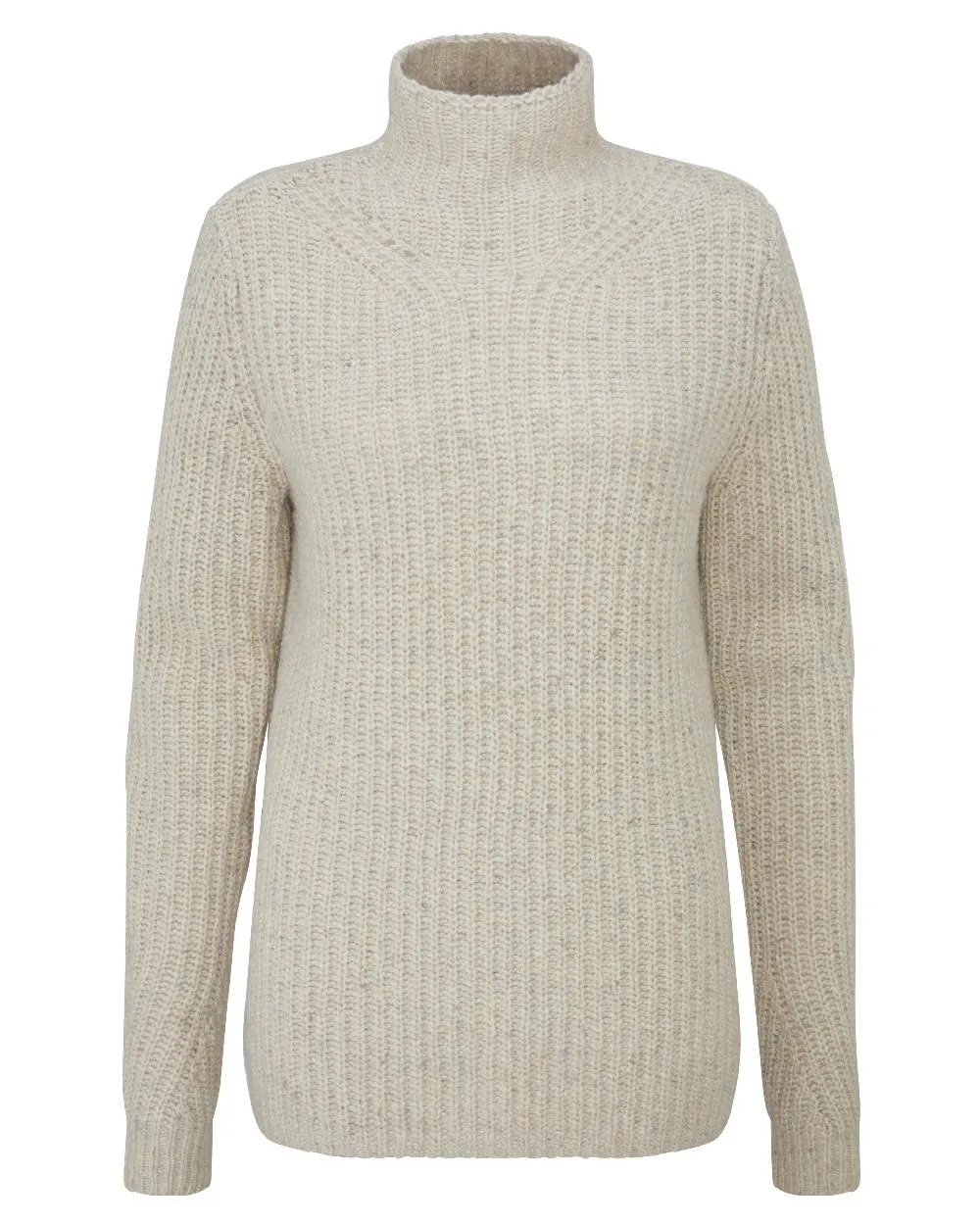 Hooded Neckline Option Multi Directional Stretch Alan Paine Womens Ava Chunky Half Cardigan Stitch Jumper