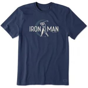 Men's Iron Man Golfer Short Sleeve Tee Timeless Top MultipurposeCuffs