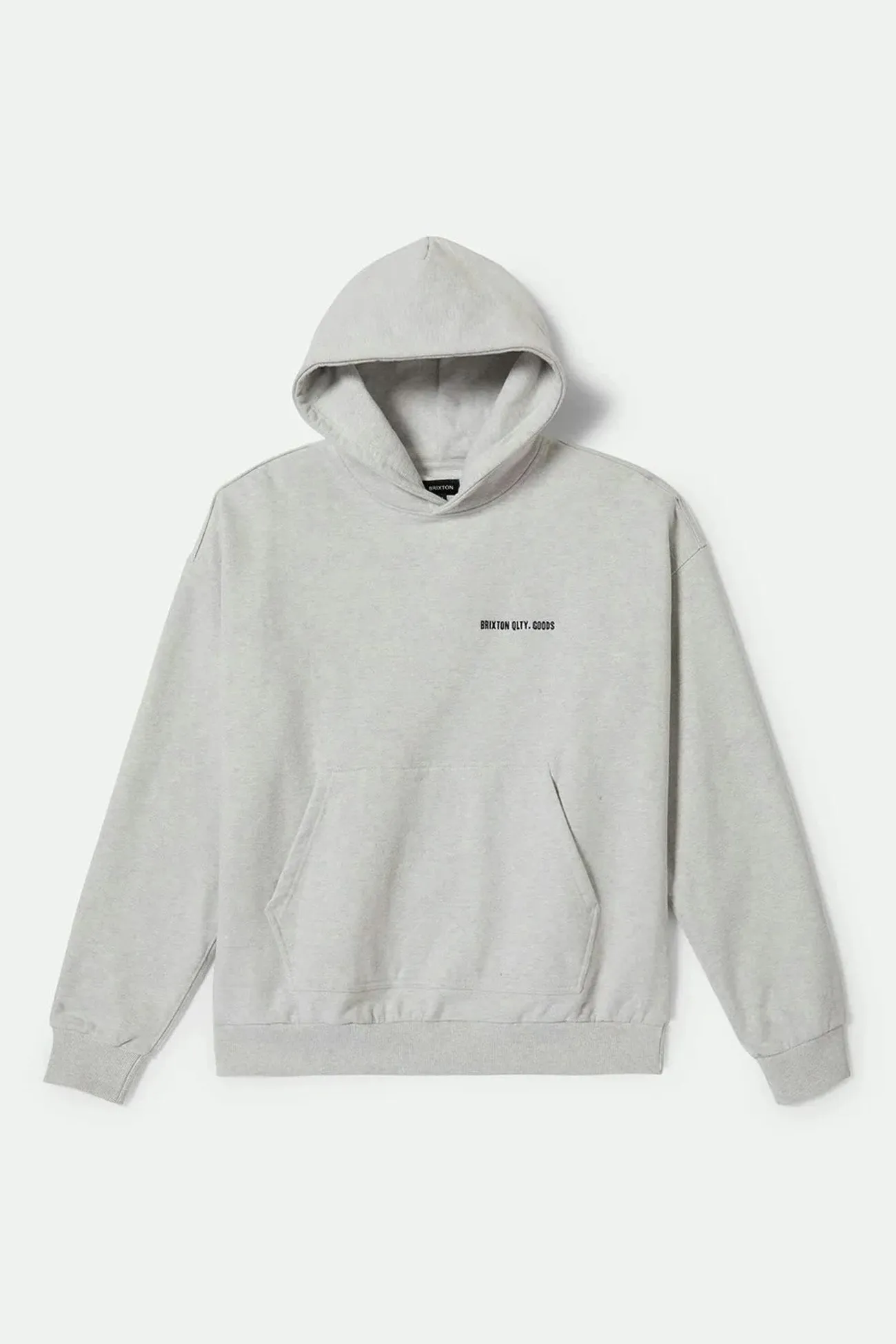 Embroidered Heavy Weight Hood Heather Grey Ash suitable for workouts