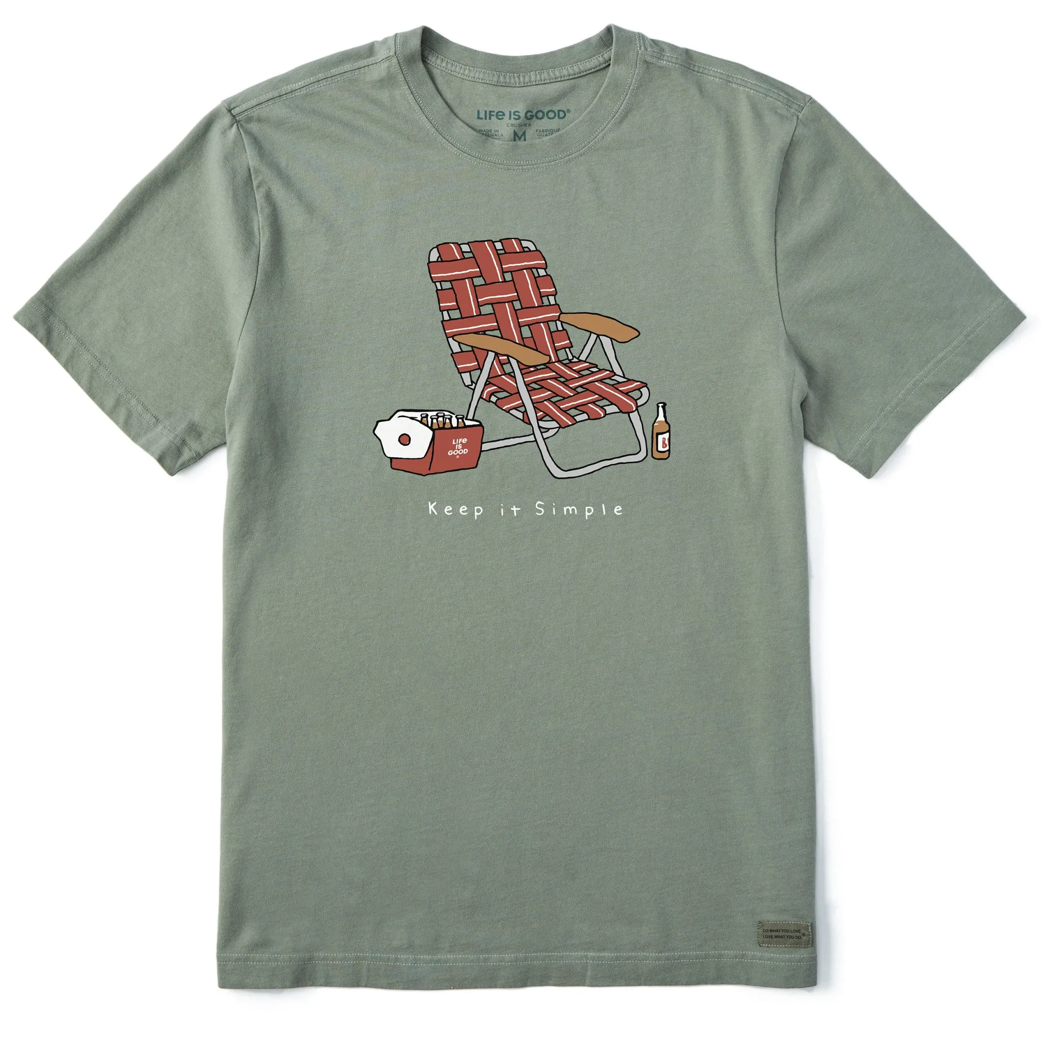 Men's Keep it Simple Chair Short Sleeve Tee Lightweight Shirt Anti microbial coating