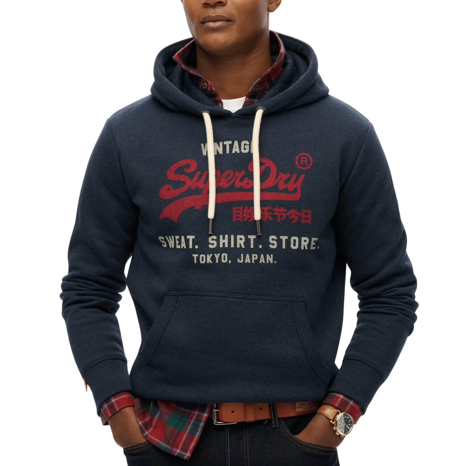 Superdry Mens Vintage Logo Heritage Relaxed Hoodie Soft Wear