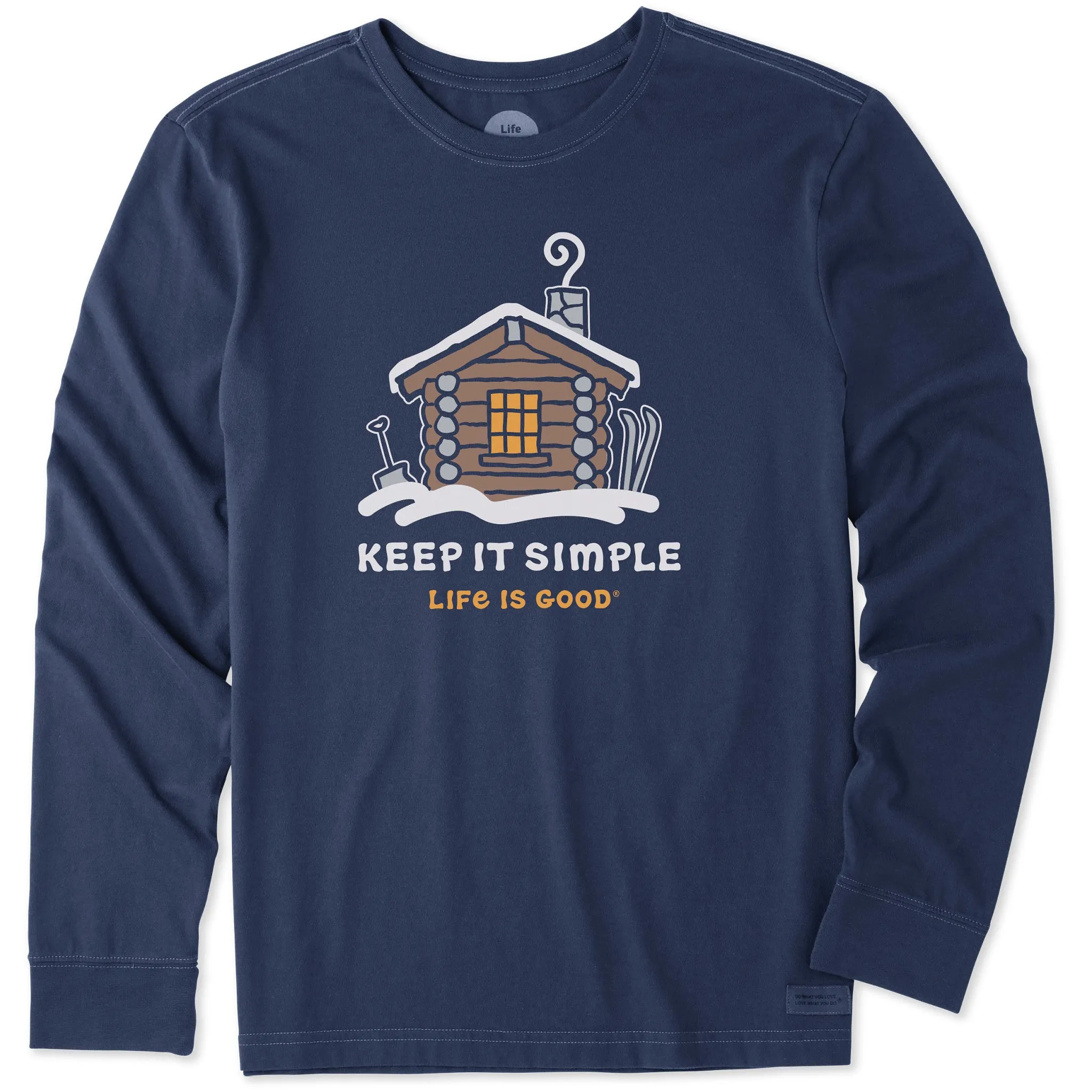 Men's Keep it Simple Cabin Long Sleeve Crusher Tee Effortless Wear Fit