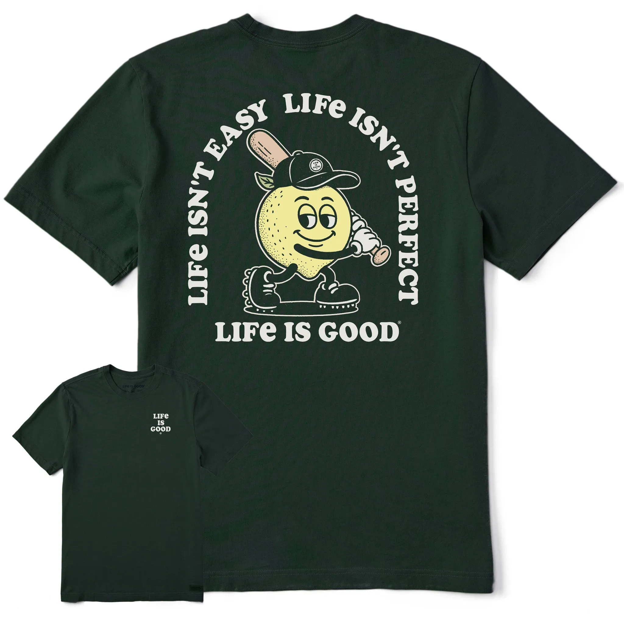 Men's Life Isn't Easy for a Lemon Short Sleeve Crusher Tee Timeless Wear Taped Neckline