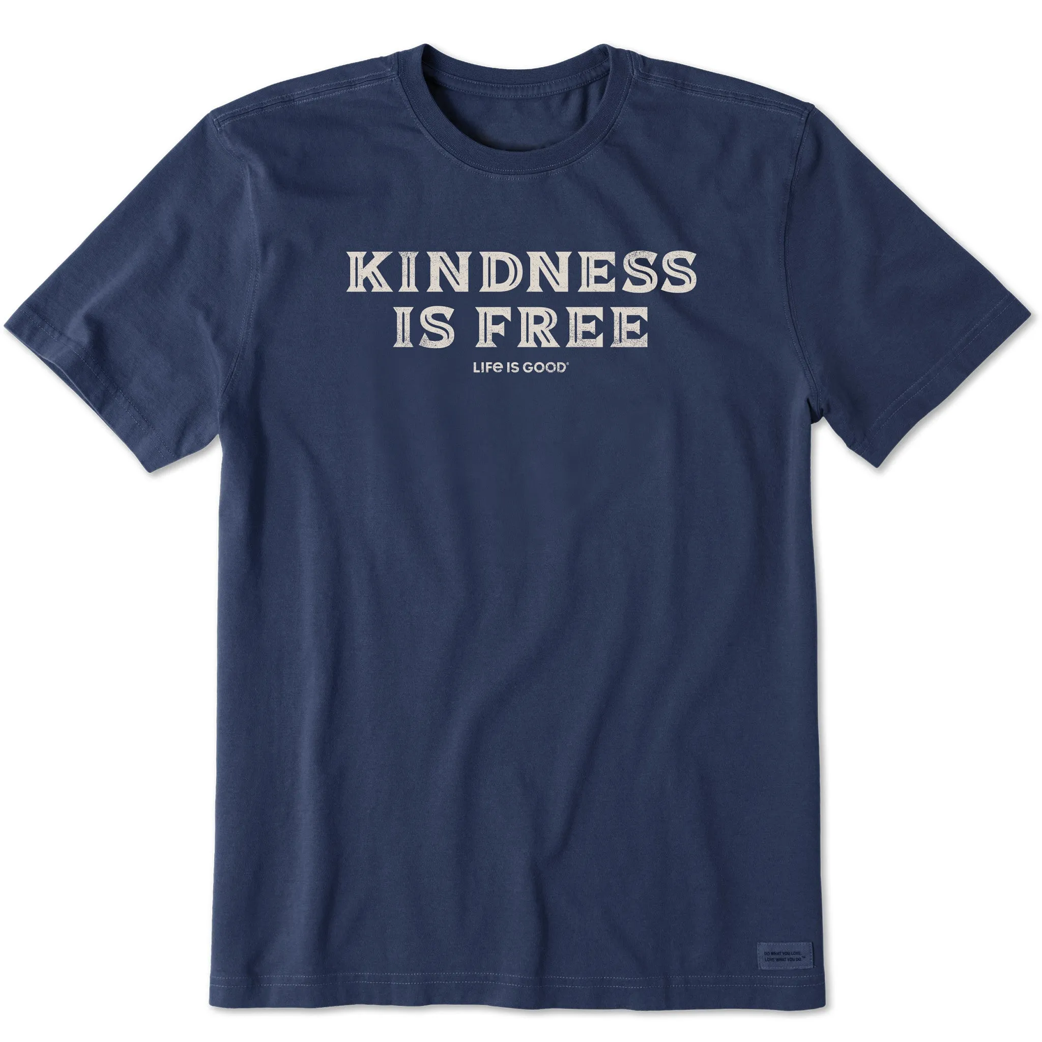 Men's Kindness is Free Woodcut Short Sleeve Tee Ultimate Fit Retro Style