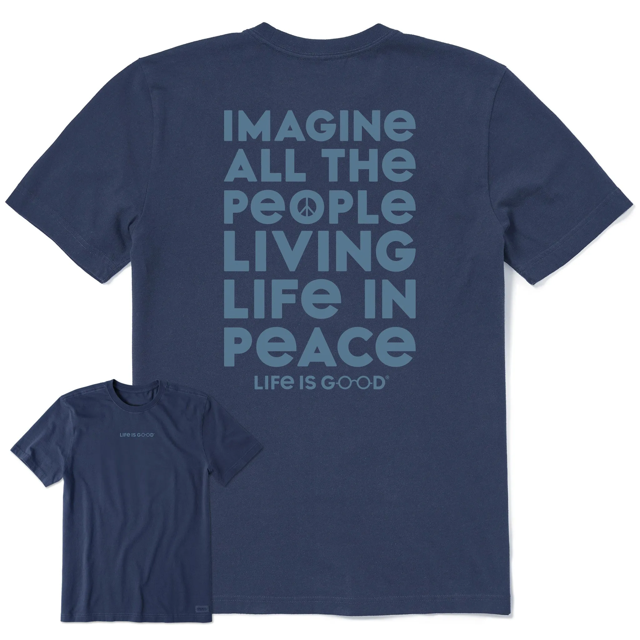 Men's Imagine All The People Short Sleeve Tee Effortless Wearable warm weather