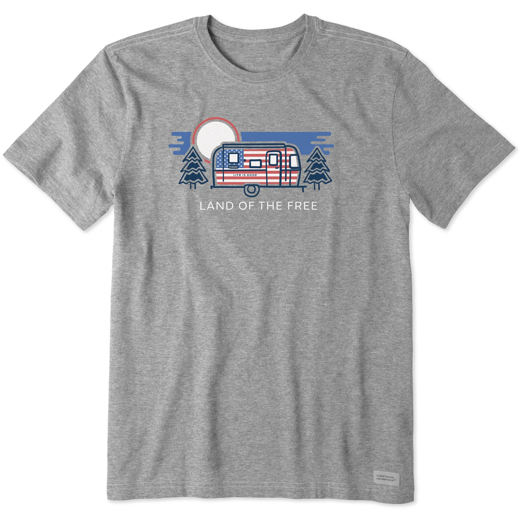 Fashion-Ready Men's Land of the Free Camper Short Sleeve Tee