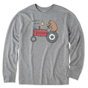 Men's Keepin' it Rural Tractor Long Sleeve Crusher Tee Fade Resistant Dye