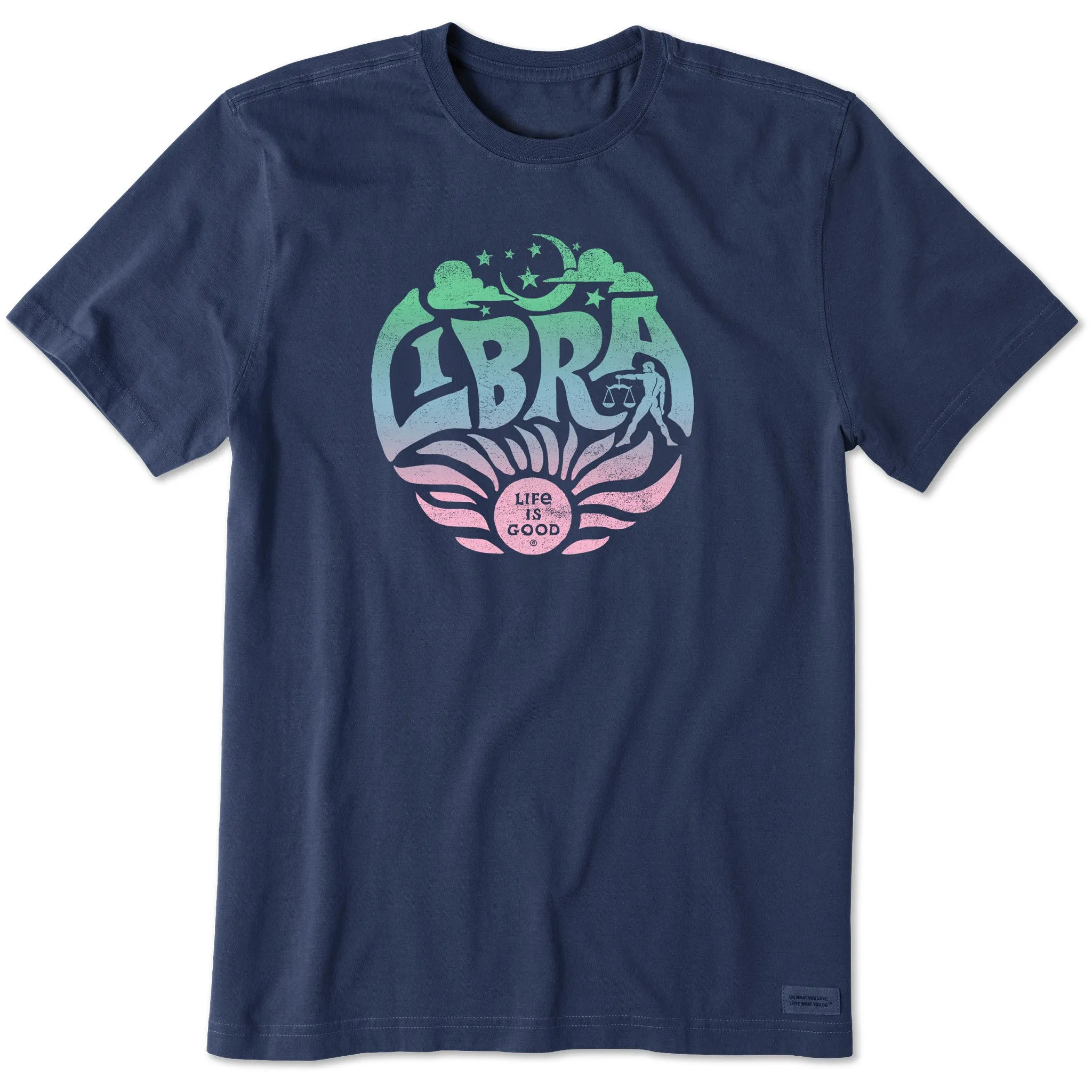 Matte Look Men's Libra Zodiac Vibes Short Sleeve Crusher Tee