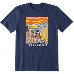 Men's Jake Scream Short Sleeve Tee Slim Fit Comfort Retro