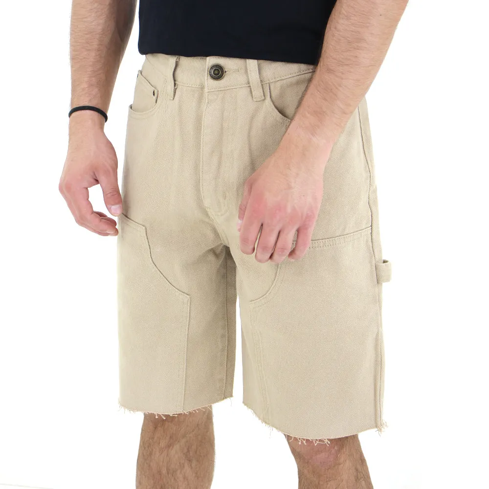 Roomy Comfort Easy Flow Fit Men's Double Knee Short,Camel