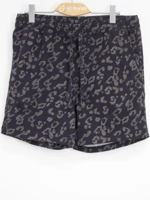 Men's Animal Print Drawstring Short,Black Breezy Layer Fit rooftop party look