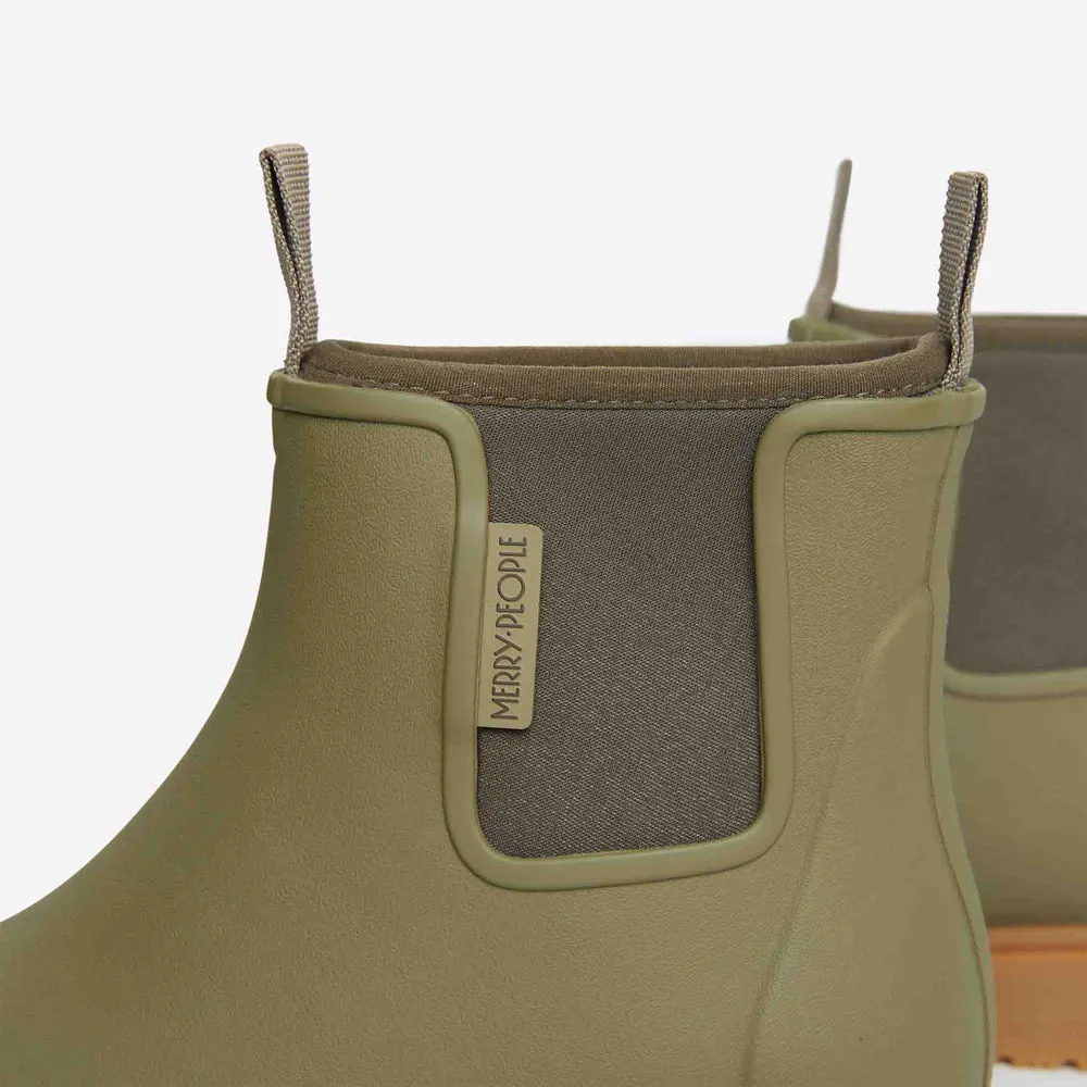 Comfortable Arch Bobbi Rain Boot in Khaki Green from Merry People
