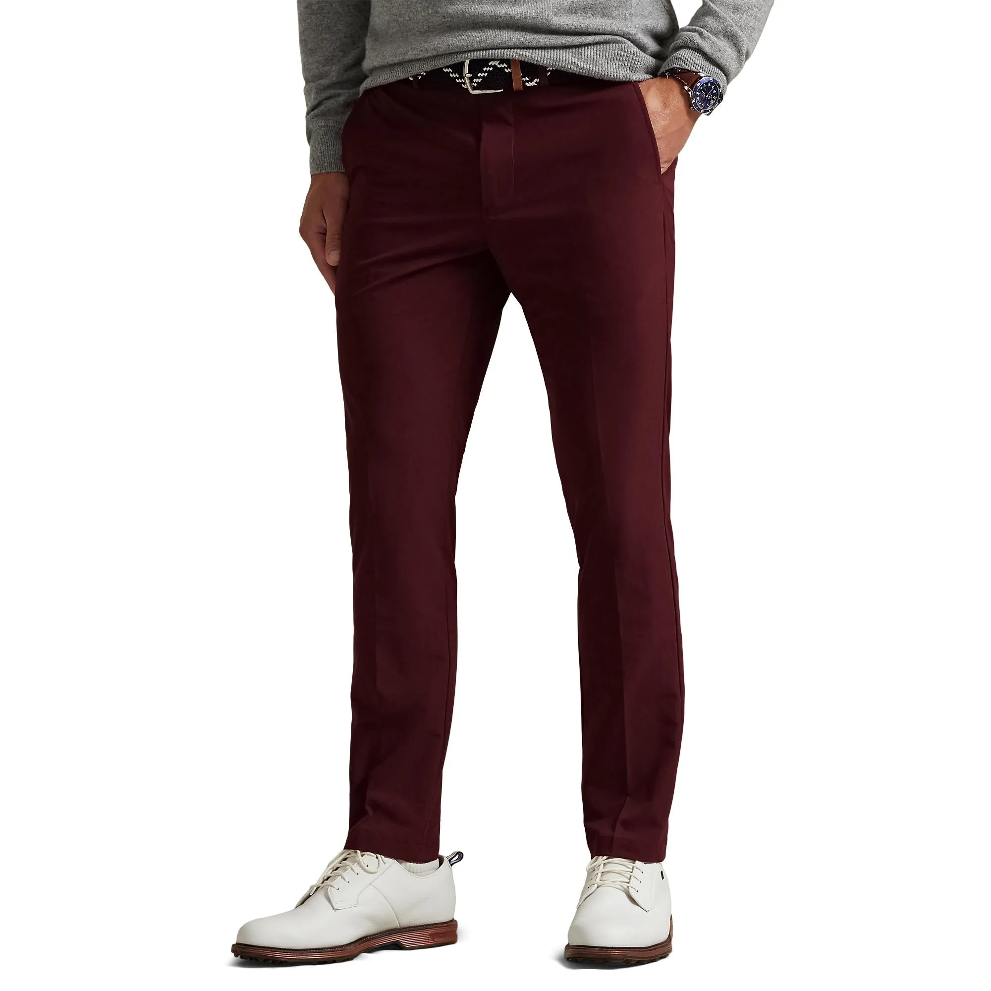 RLX Ralph Lauren Athletic Lightweight Stretch Cypress Golf Pants - Rich Ruby No Ride Premium Stretch