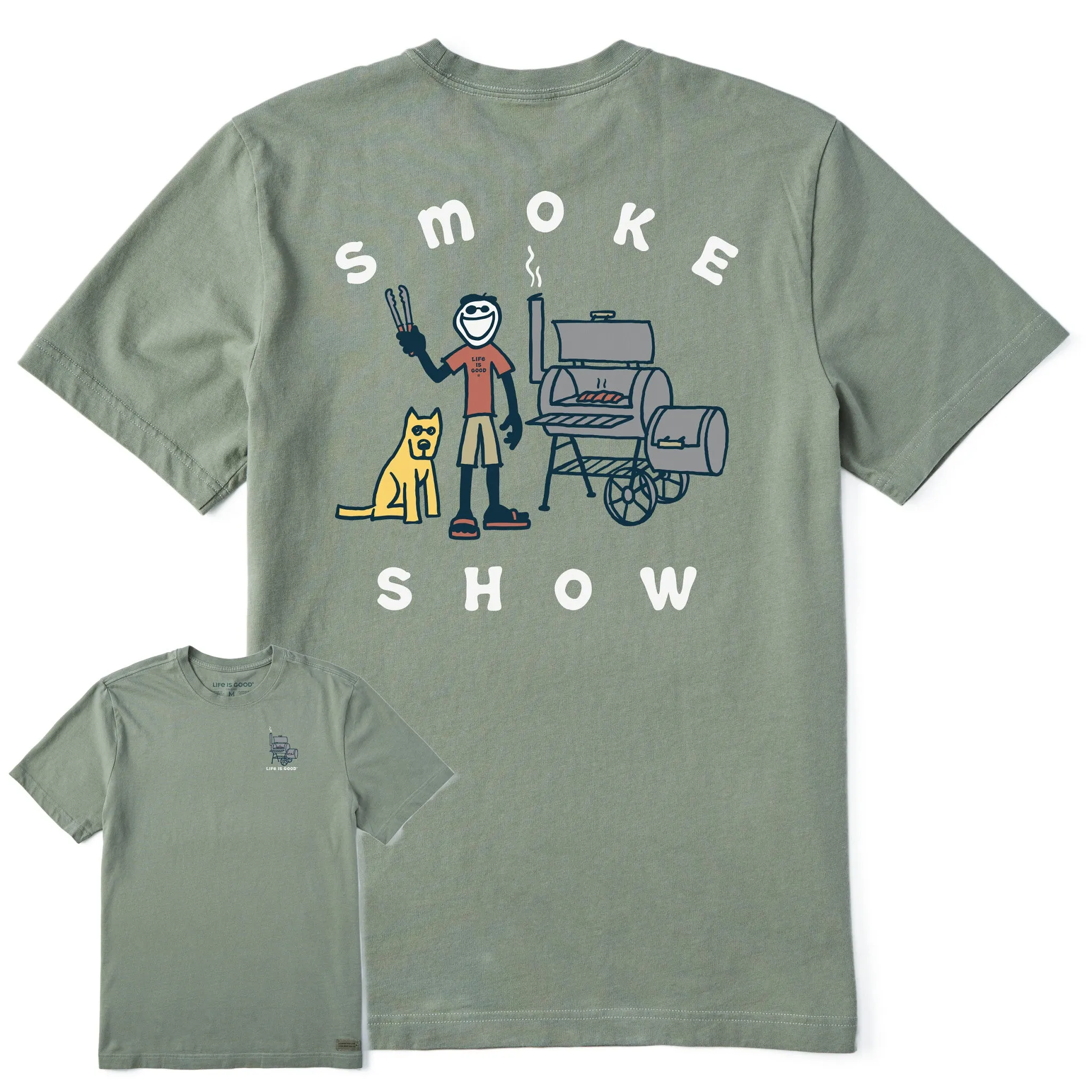 Eco Friendly Production Clean Cut Men's Jake & Rocket Smoker Short Sleeve Tee