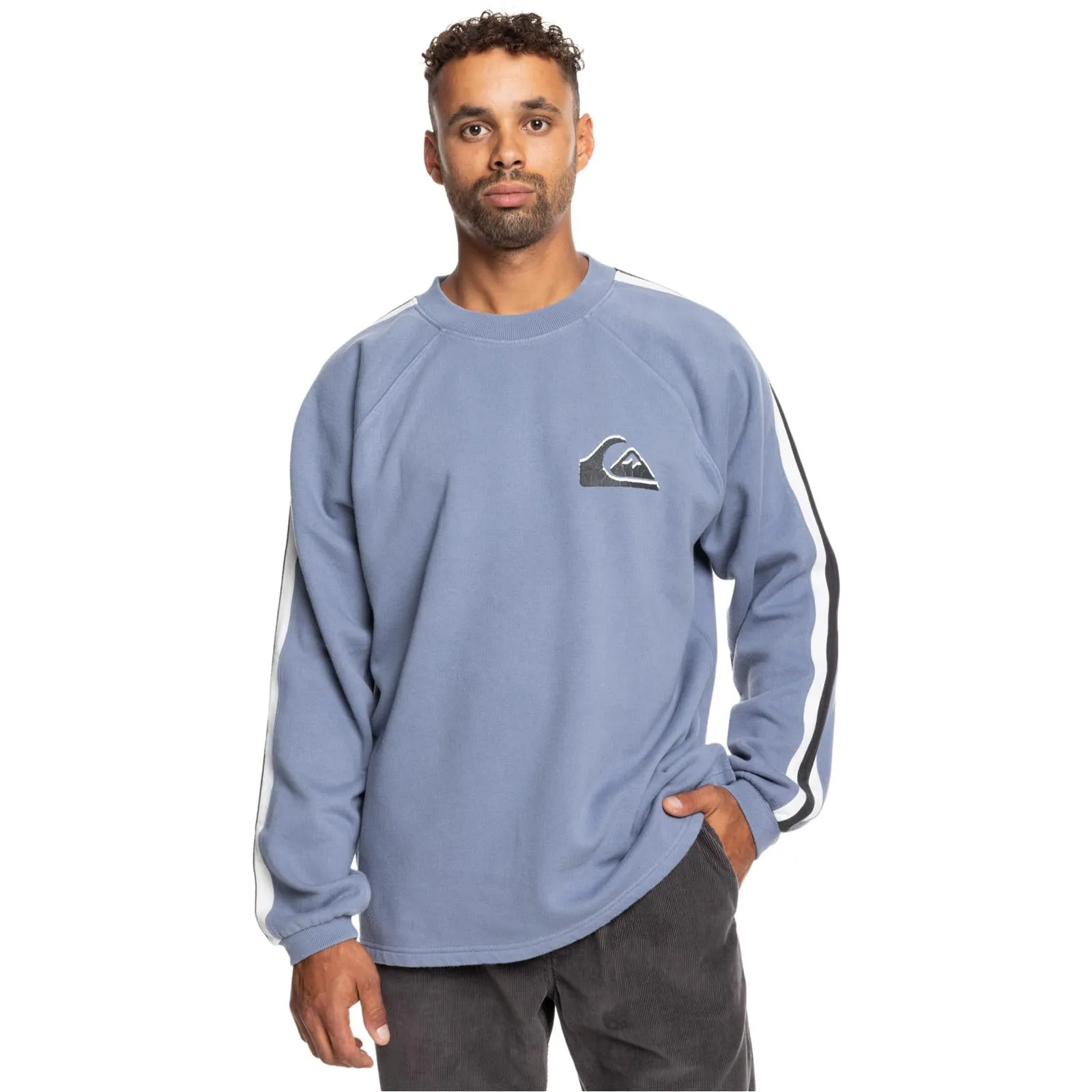 Quiksilver Mens Galena Black Pullover Sweatshirt Unisex Design Comfy Wear