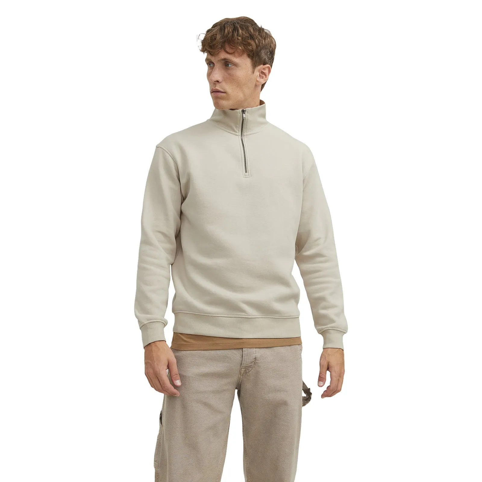Jack & Jones Mens Bradley Sweat Half Zip Sweatshirt Daily Comfort