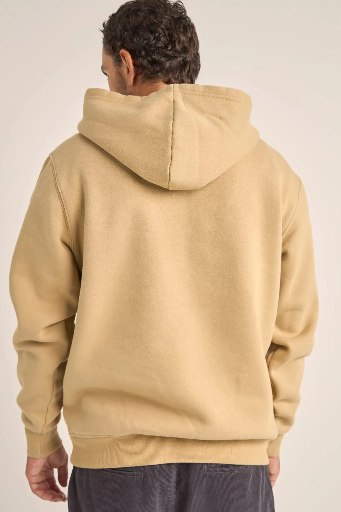 Arch Heavyweight Fleece Hood Sand product office appropriate professionalism Cozy Clothing Style