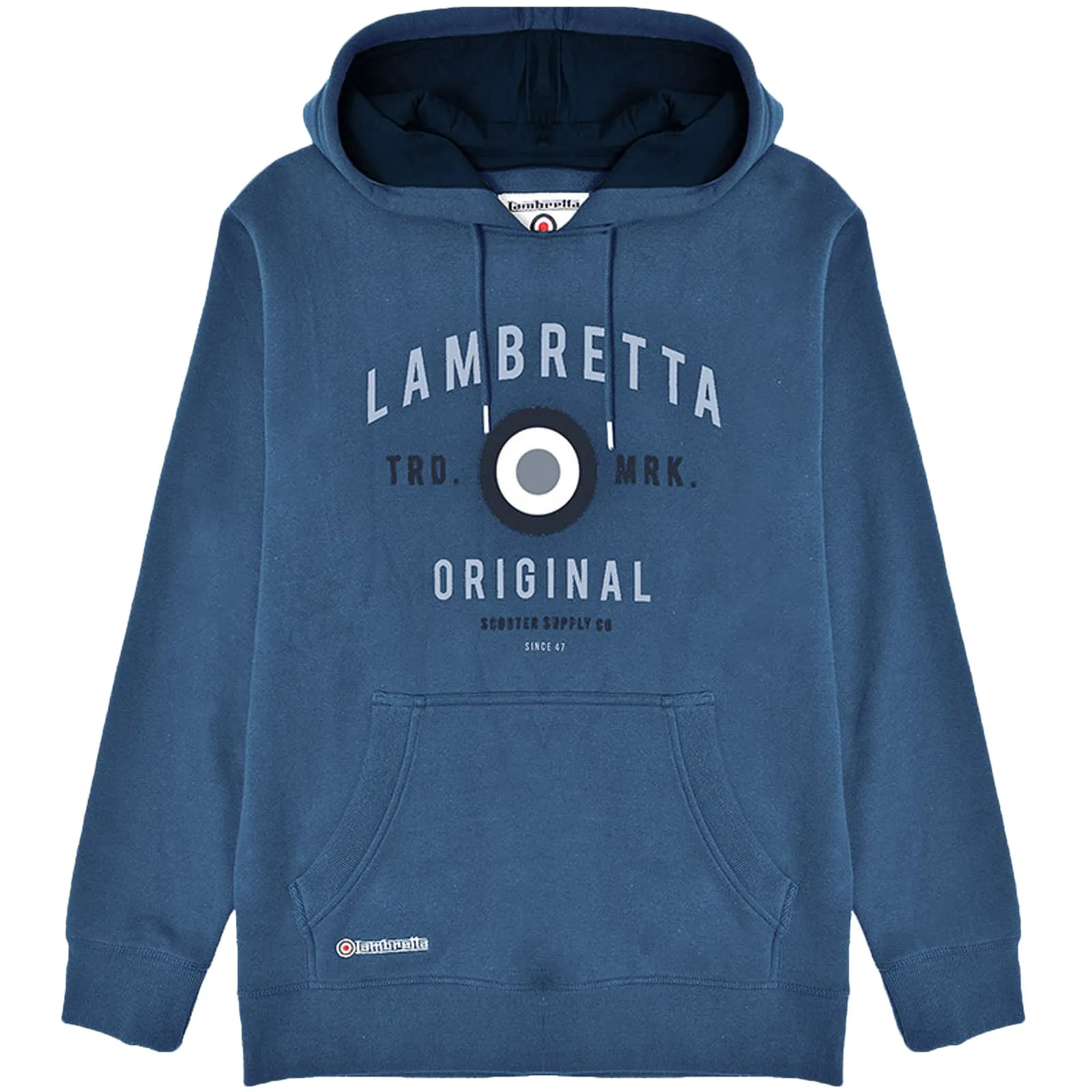 Wrinkle Resistant Lambretta Mens Original Target Print Hoodie