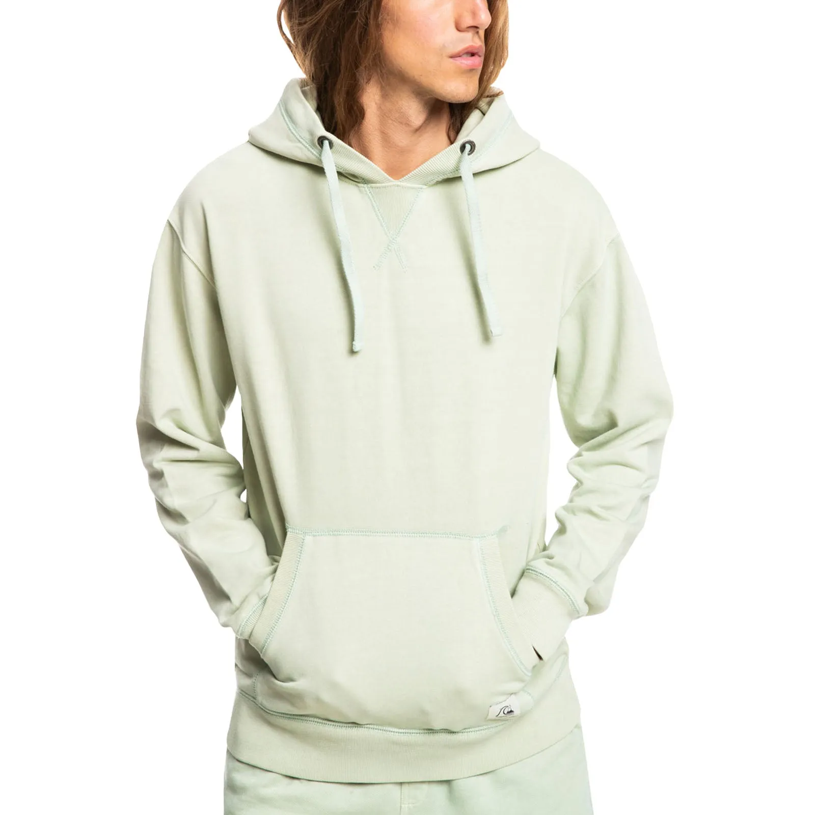 Quiksilver Mens Trip Away Hoodie - Green Cozy Design Classic Relaxed
