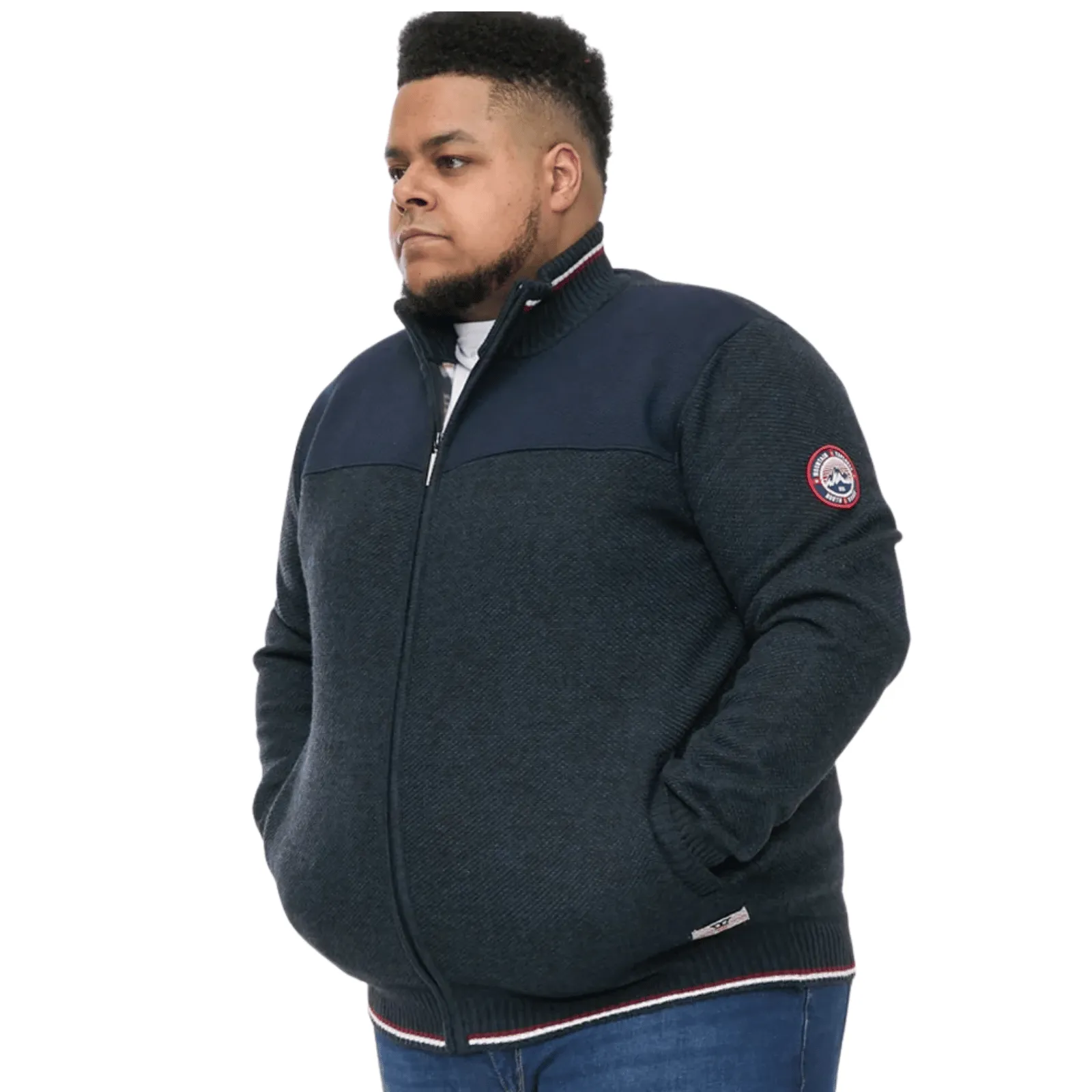Timeless Active D555 Mens Aberdare Big & Tall Knitted Full Zip Jacket