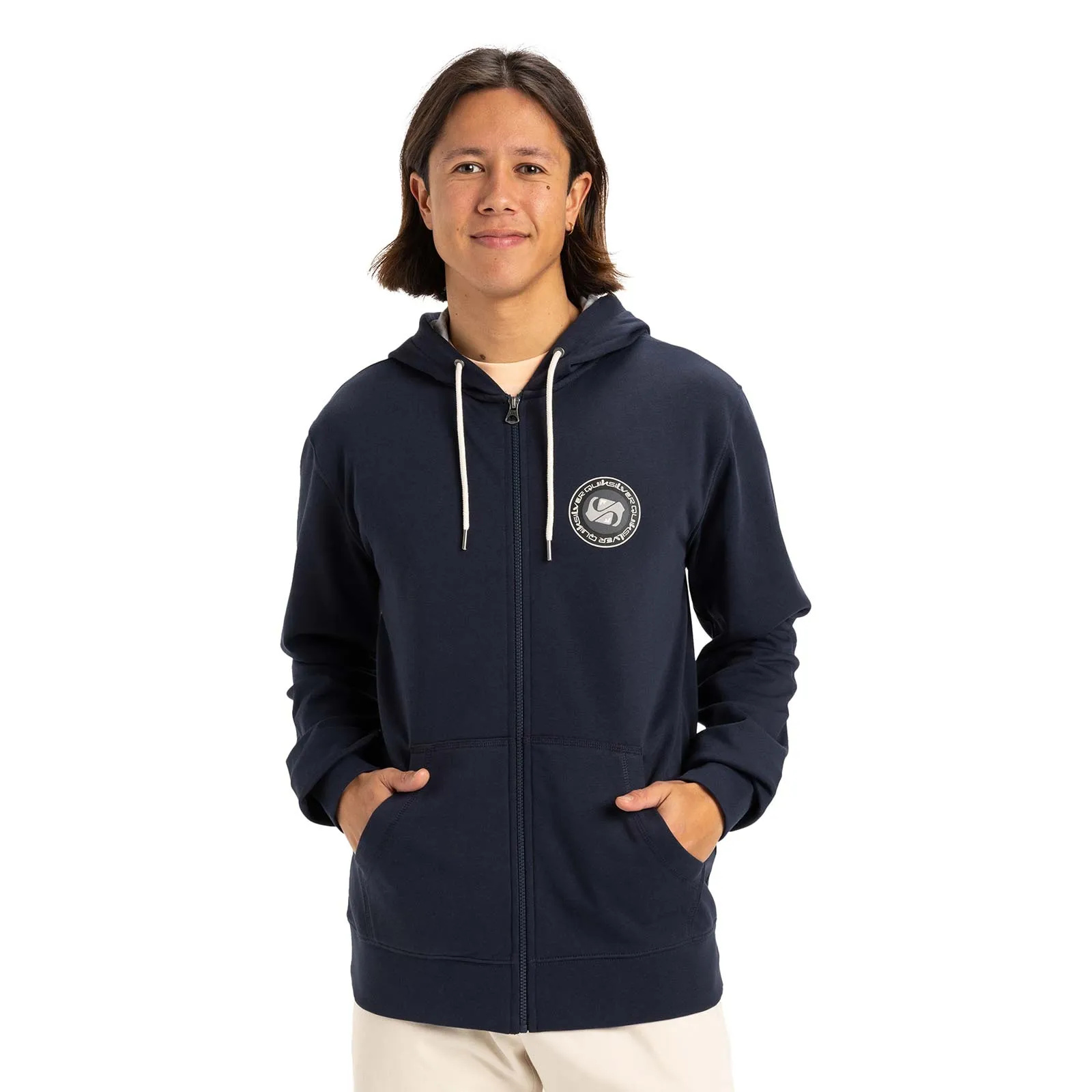 slim fit Casual Elegance Quiksilver Mens Circle Back Full Zip Hoodie