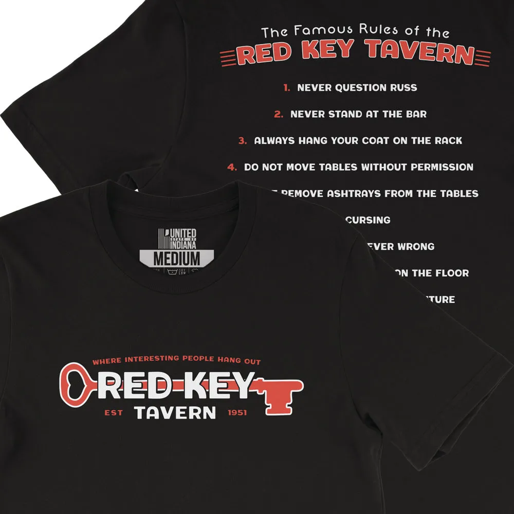 Red Key Rules Tee Men's Comfortable Layers