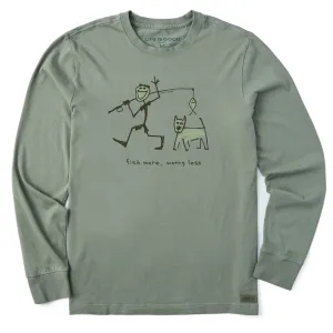 Comfortable Touch Men's Jake & Rocket Karma Fish Long Sleeve Crusher Tee