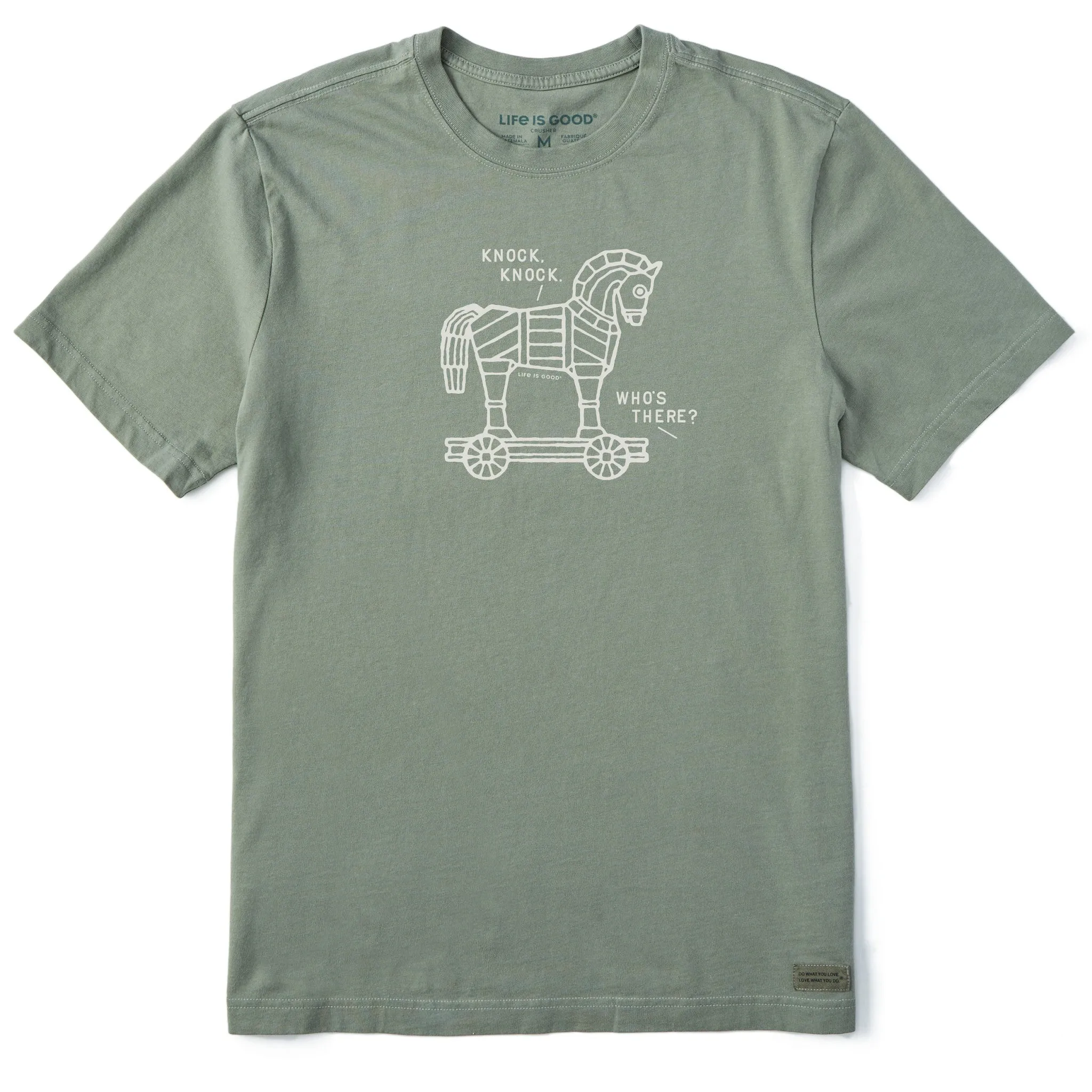 Men's Knock, Knock, Trojan Horse Short Sleeve Crusher Tee Sustainable production