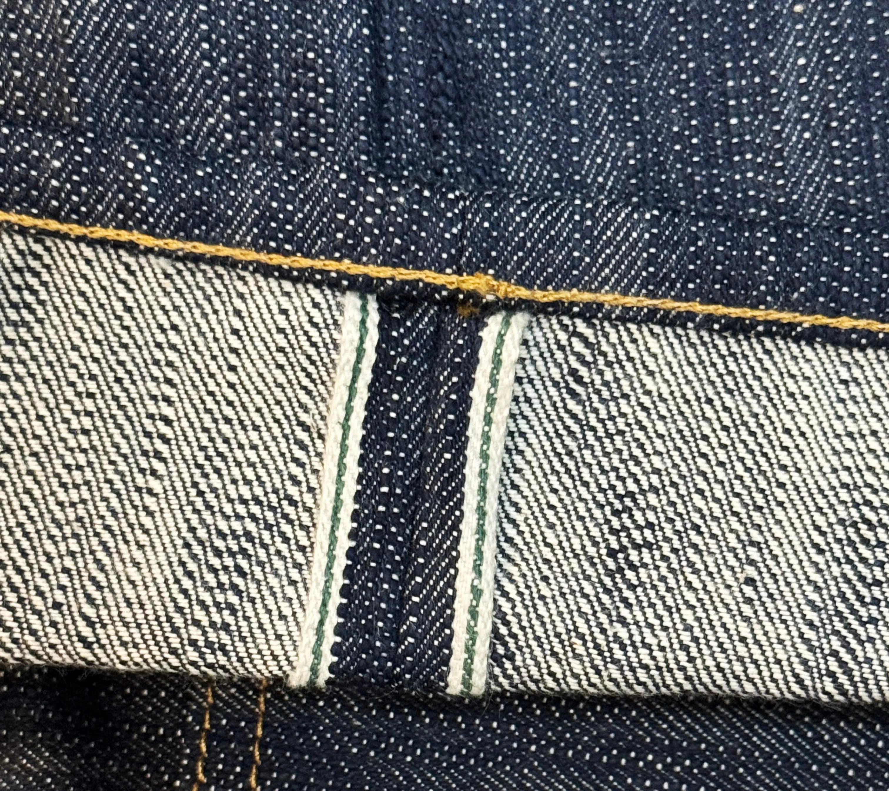 Tapered Leg Profile Smokestack Tokushima Shoai Hank Dyed denim (Natural plant dyed Indigo)