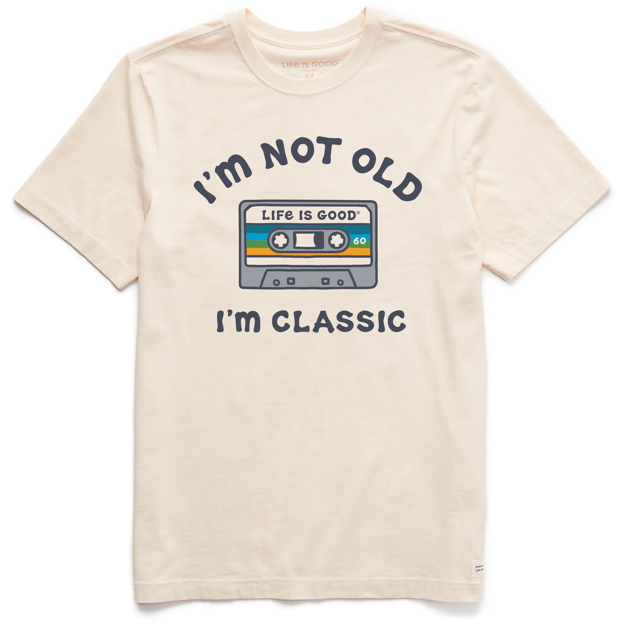 Wrinkle Resistant Cloth EasyCareFabric Men's I'm Classic Cassette Short Sleeve Tee