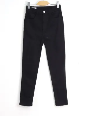 Classic Fit Women's Plain Skinny Jeans,Black