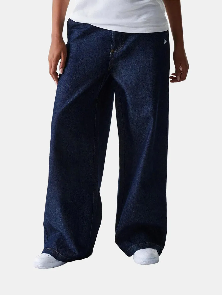 MLB Wide Leg Jeans Raw Denim Essential Comfort Smart Layer