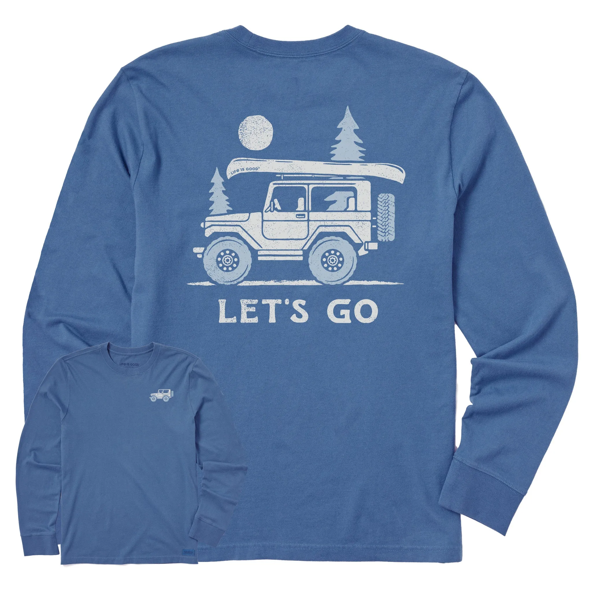 Breathable Design Wear Men's Let's Go Canoeing Long Sleeve Crusher Tee