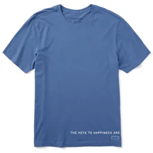 Men's Keys to Happiness Wrap Short Sleeve Crusher Tee certified