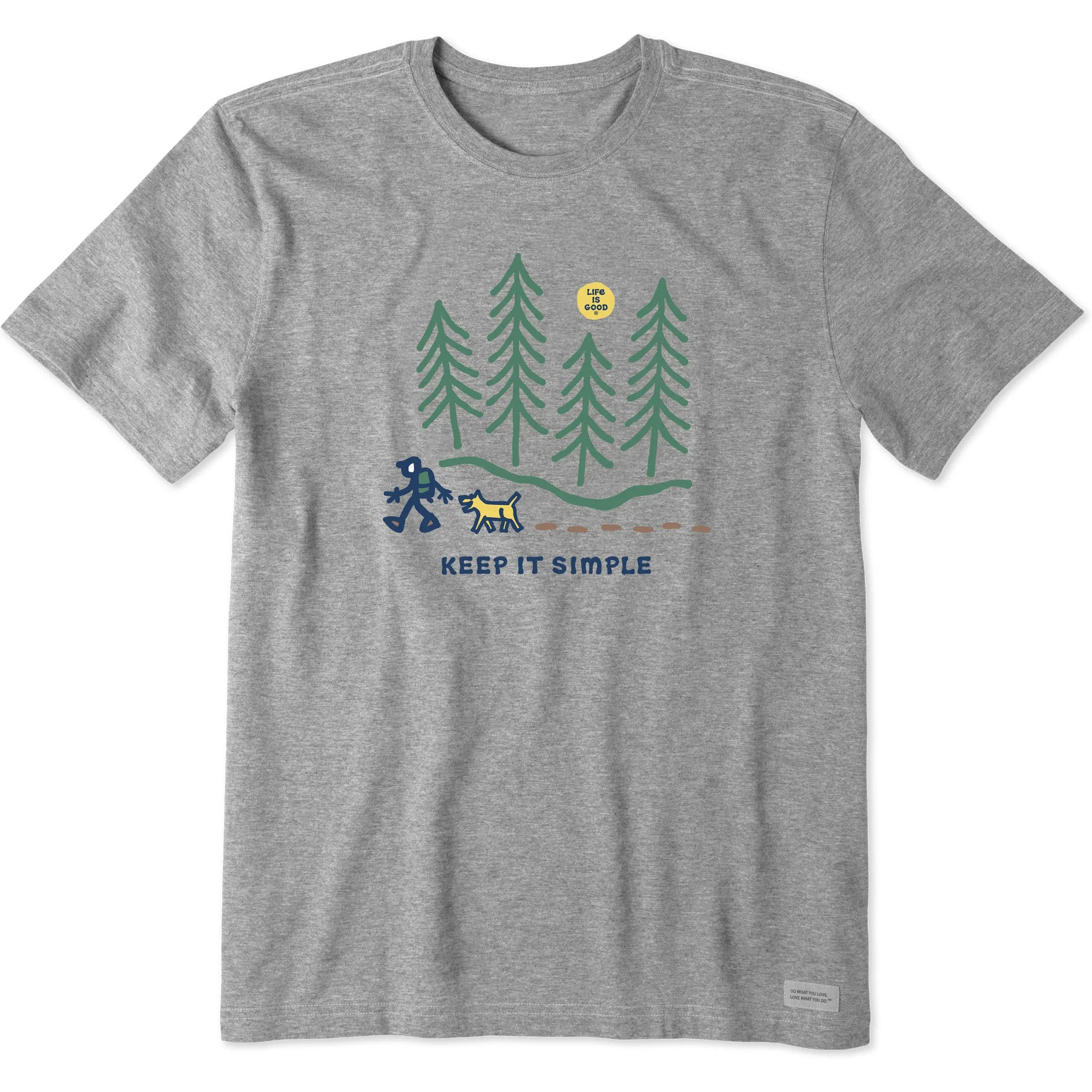No Fade Technology Layering Piece Men's Keep it Simple Hiking through the Woods Short Sleeve Tee