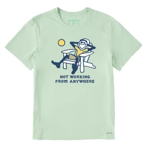 Men's Jake Not Working Adirondack Short Sleeve Crusher Tee Smooth Neckline