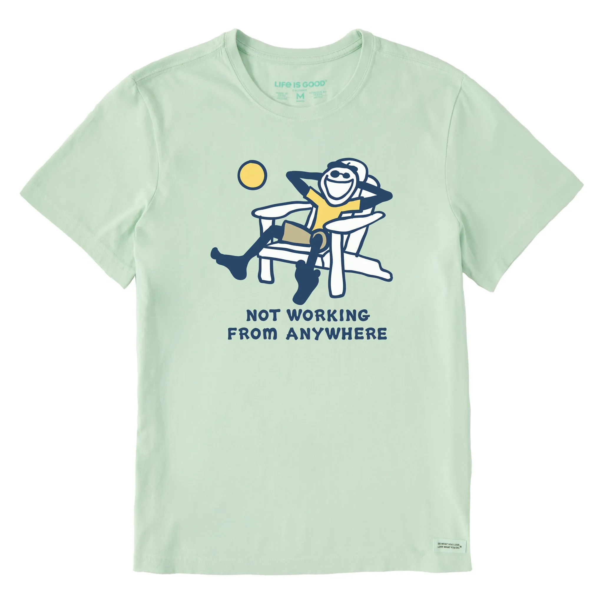 Men's Jake Not Working Adirondack Short Sleeve Crusher Tee Smooth Neckline