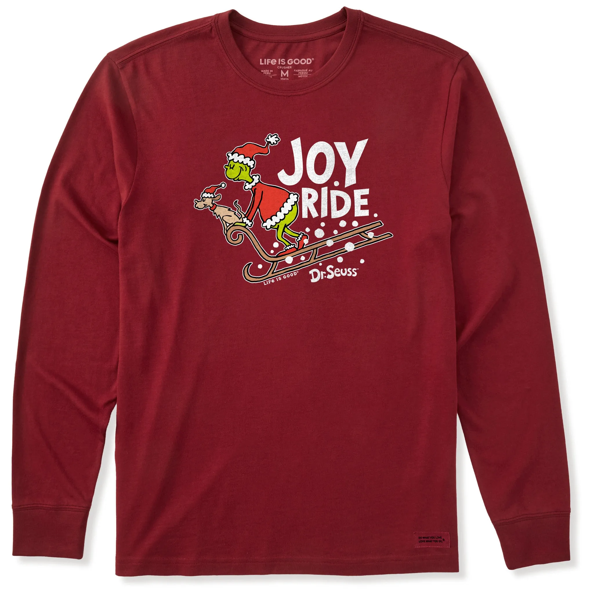 Classic Trend Look Men's Joy Ride Grinch Long Sleeve Crusher Tee