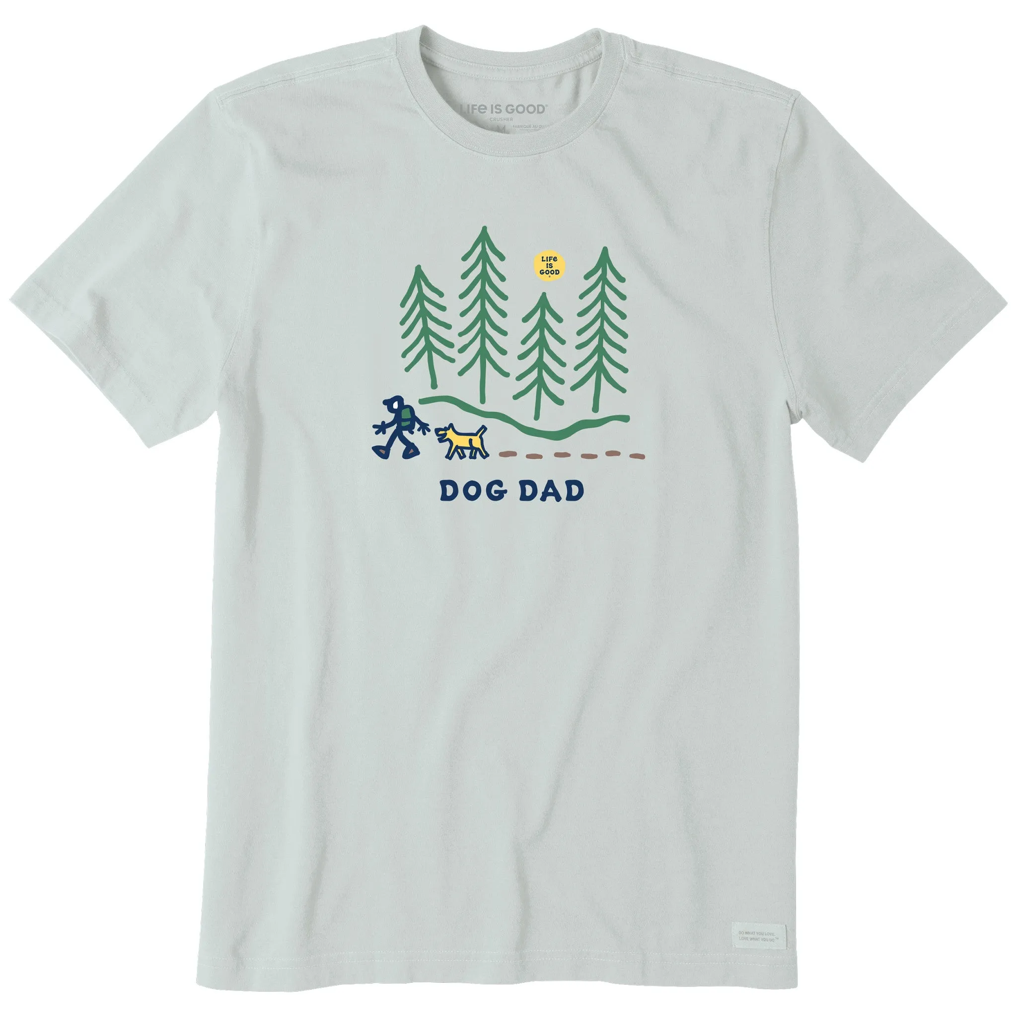 Reinforced Shoulder Seams Men's Jake Hike Dog Dad Short Sleeve Crusher Tee