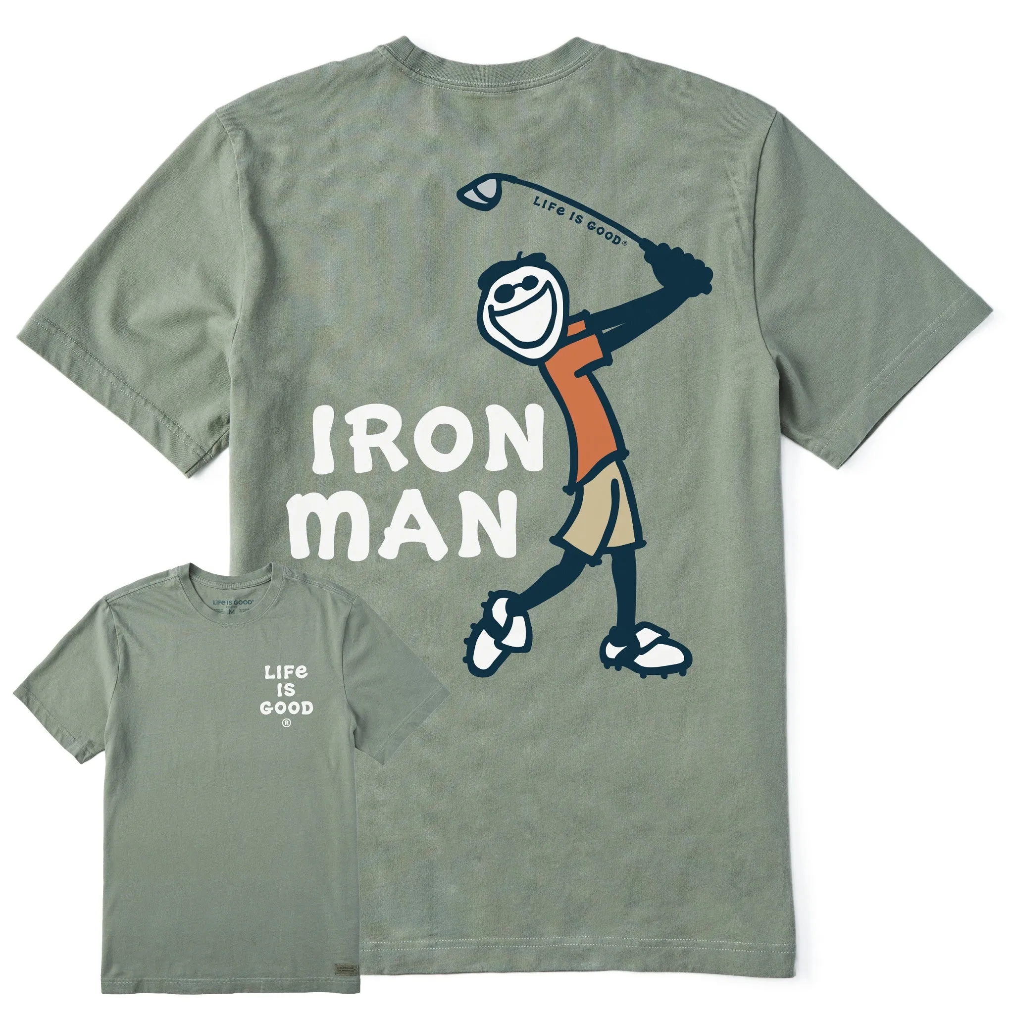 Men's Jake Iron Man Swing Short Sleeve Tee Sustainable Material Blend Soft Stretch Fit