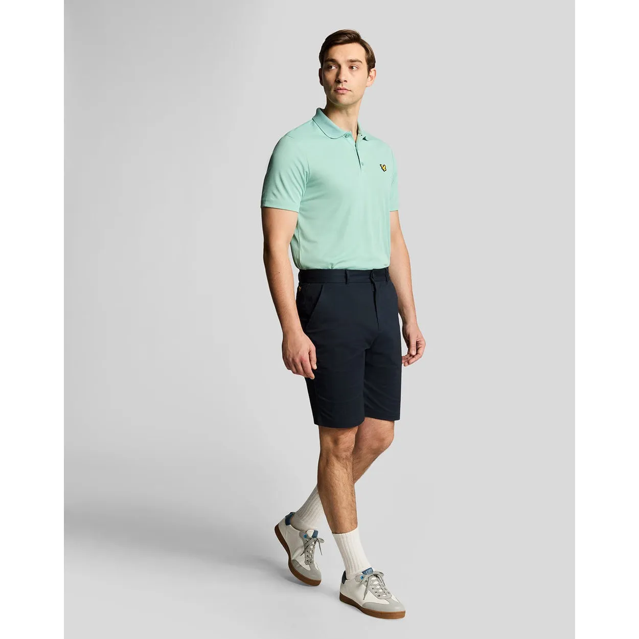 Lyle & Scott Course Stretch Golf Shorts - Dark Navy Cargo Pockets Body Contouring