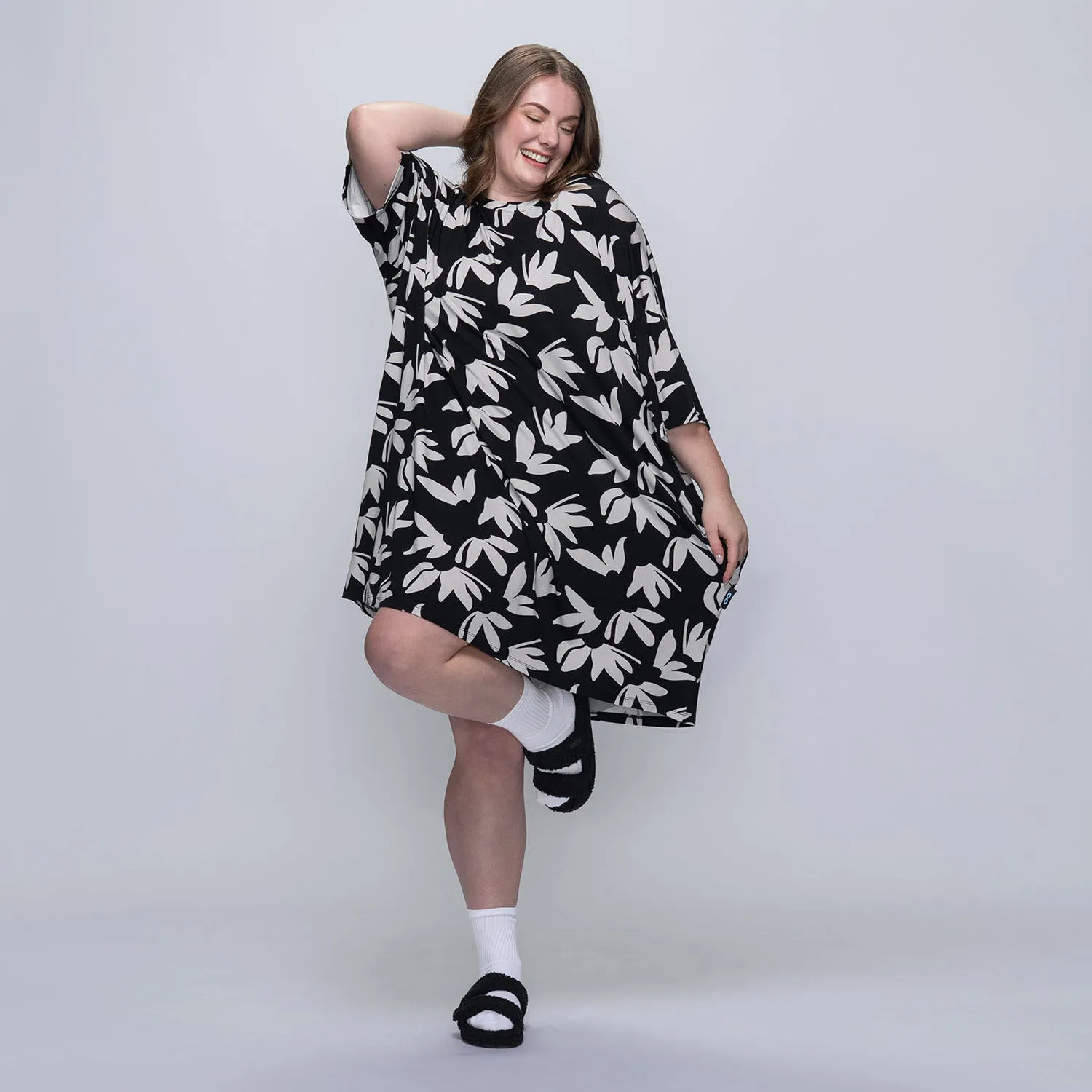 Black Floral Layered construction