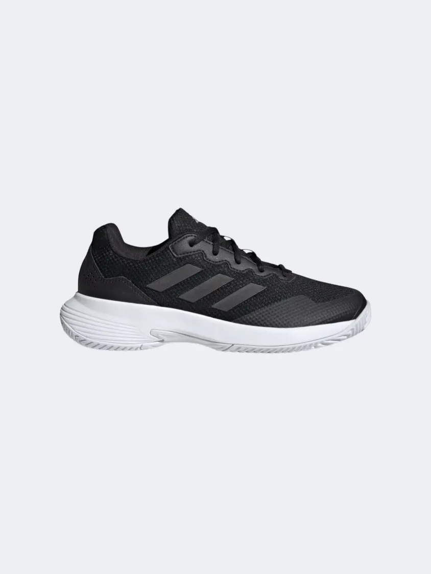 Adidas Gamecourt 2.0 Women Tennis Shoes Black/Silver Metalic orthopedic Multi Density Foam