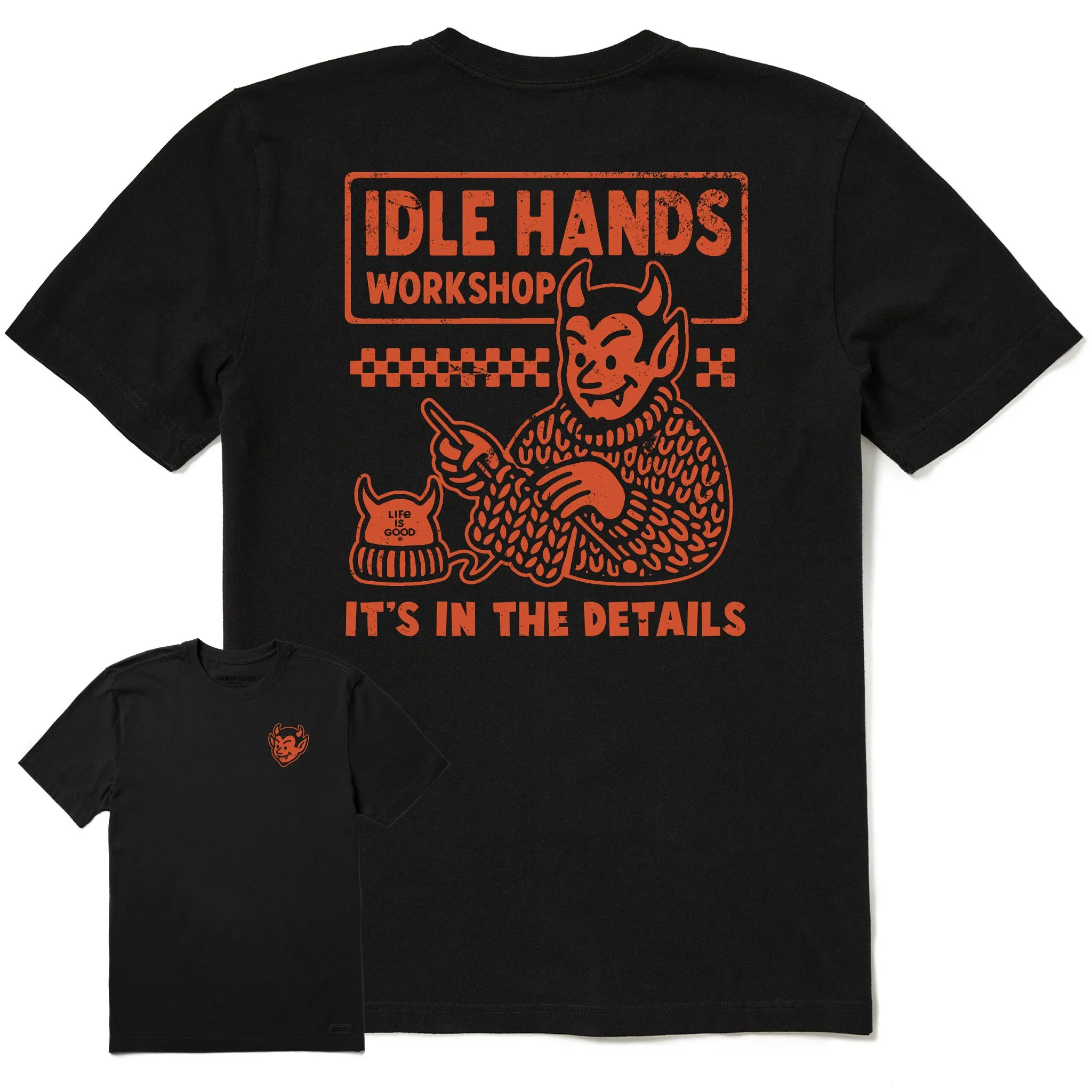 Men's Idle Hands Workshop Short Sleeve Tee Streetwear attitude sporty wear