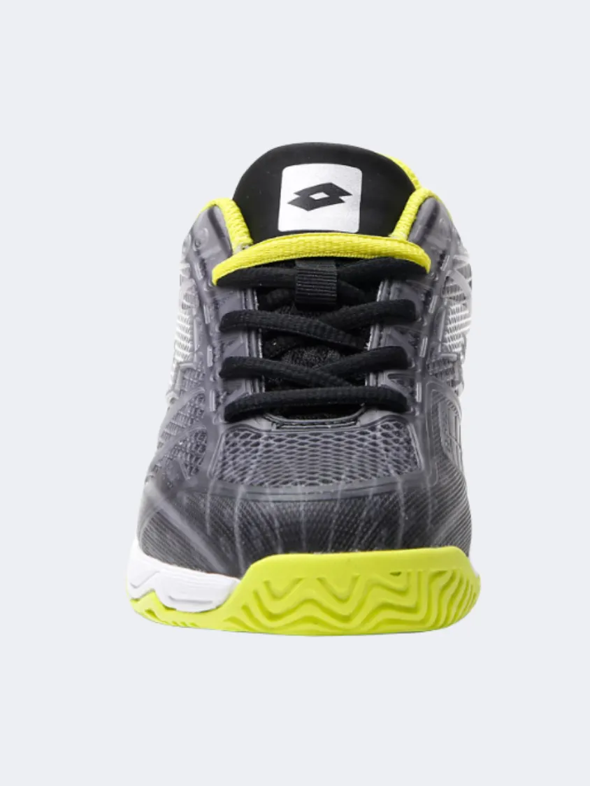 Lotto Mirage 300 Gs Boys Tennis Shoes Black/White/Yellow Comfort Cushion Storm Guard